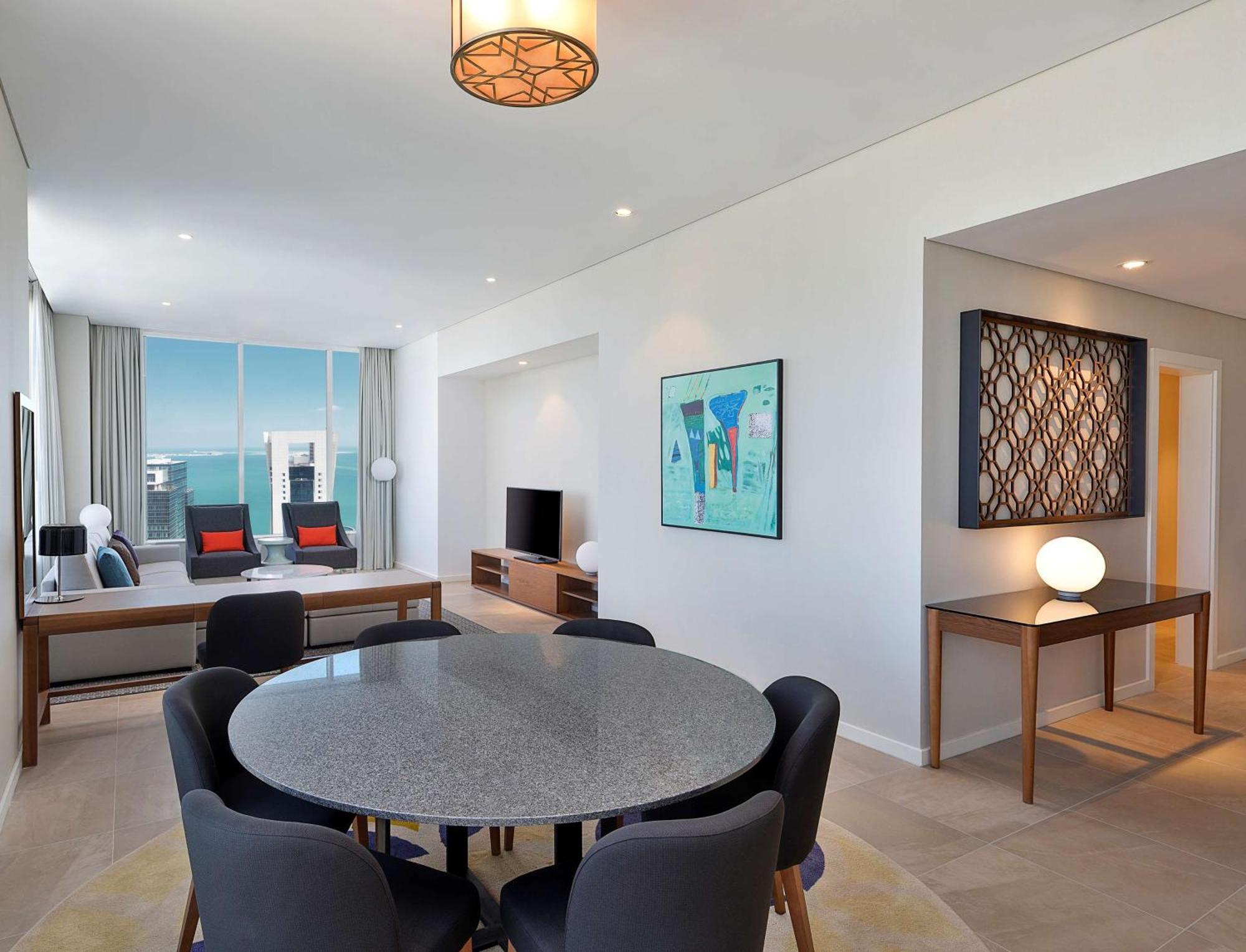 Aleph Doha Residences, Curio Collection By Hilton Exterior foto A typical apartment interior